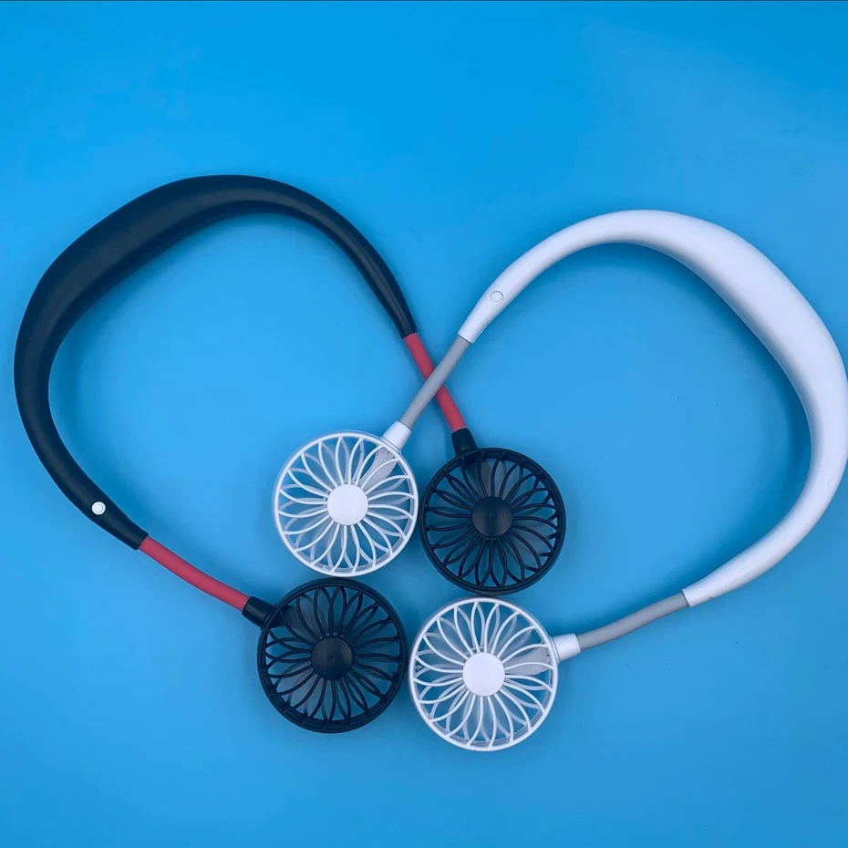 

USB Portable Fan Hands-free Neck Hanging USB Charging Mini Portable Sports Fan 3 gears Usb Air Conditioner