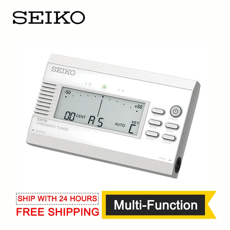 SEIKO Япония SAT50 стильный хроматический тюнер гитара/бас/саксофон/скрипка/флейта