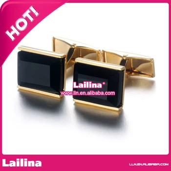 

Black Crystal Cufflink Copper Rhinestone Cufflinks Men Garment Accessories