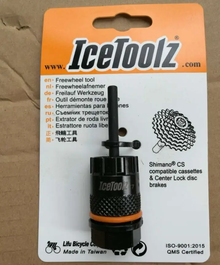 Icetoolz 09C1 набор инструментов свободного хода для Shimano кассета и центральный замок дисковых тормозов установщик/инструмент для удаления для 1/" приводного велосипеда