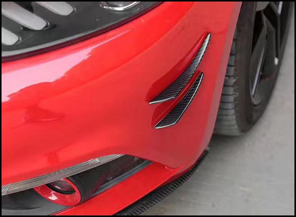 Углеродного волокна воздуха автомобиля Ножи DE фартуки Подходит для Audi A3 8 v Mustang GT 2 серии F22 F23 F87 класс A200 A250 воздуха Ножи s 4 предмета в комплекте