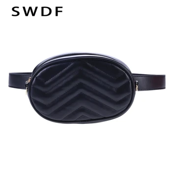 

SWDF 2020 New Bags Women Pack Waist Bag Women Round Belt Bag Luxury Brand Leather Chest Handbag Fanny Packs Shoulder Bag Purse