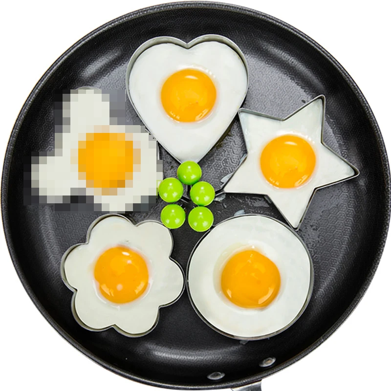 

5 Style Stainless Steel Fried Egg Shaper Pancake Mould Omelette Frying Egg Cooking Tools Kitchen Accessories Gadget 1pcs