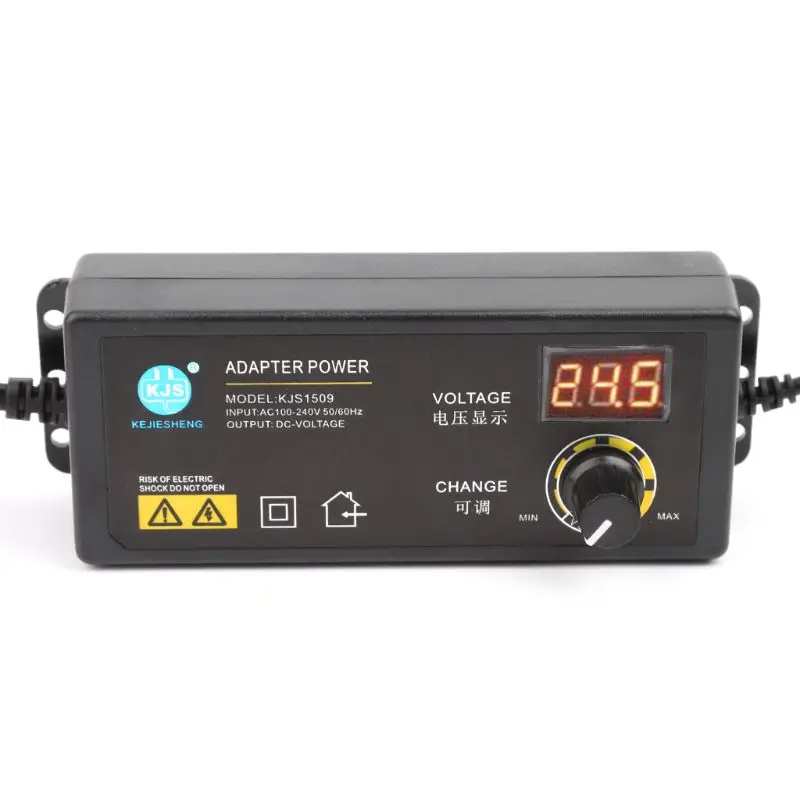 

Adjustable Power Adapter With Display Screen Voltage Regulated 9-24V 3A EU Plug