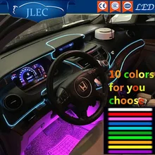 2017 Car-styling Cold Light Decoration Strip EL Wire LED light battery 10Color Tube Rope Flexible Neon Party Wedding Dance Decor