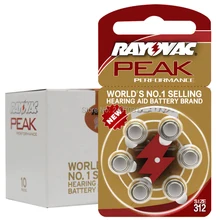 60pcs = 10 A312 312A ZA312 312 E cartão de Baterias do Aparelho Auditivo 312 P 312 S 312 PR41 U