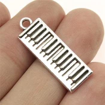 

WYSIWYG 3pcs 30x10mm Musical Instruments Piano Keyboard Charm Charms Piano Keyboard Charms Charm Piano Keyboard