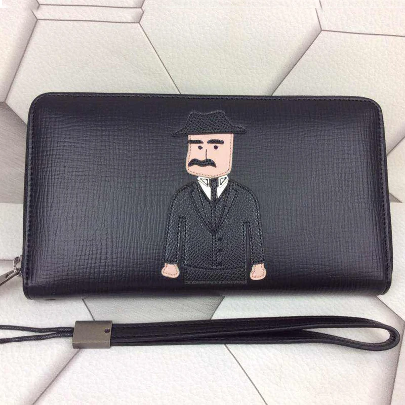 

2018 Time-limited Limited Short Genuine Leather D&ga Brand Togo Trends 's Mafia Collage Doll Embossed Maffia Wallet Leathrt