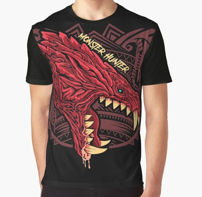 

All Over Print 3D Women T Shirt Men Funny tshirt Odogaron Monster Hunter Graphic T-Shirt(1)
