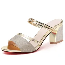 Fashion Gold Sliver Square Heel Pu Leather Ladies 6 Cm Ankle Strap Sandals Summer Women High Heel Sandals Shoes YG-A0317 цена Fashion Gold Sliver Square Heel Pu Leather Ladies 6 Cm Ankle Strap Sandals Summer Women High Heel Sandals Shoes YG-A0317 цены онлайн