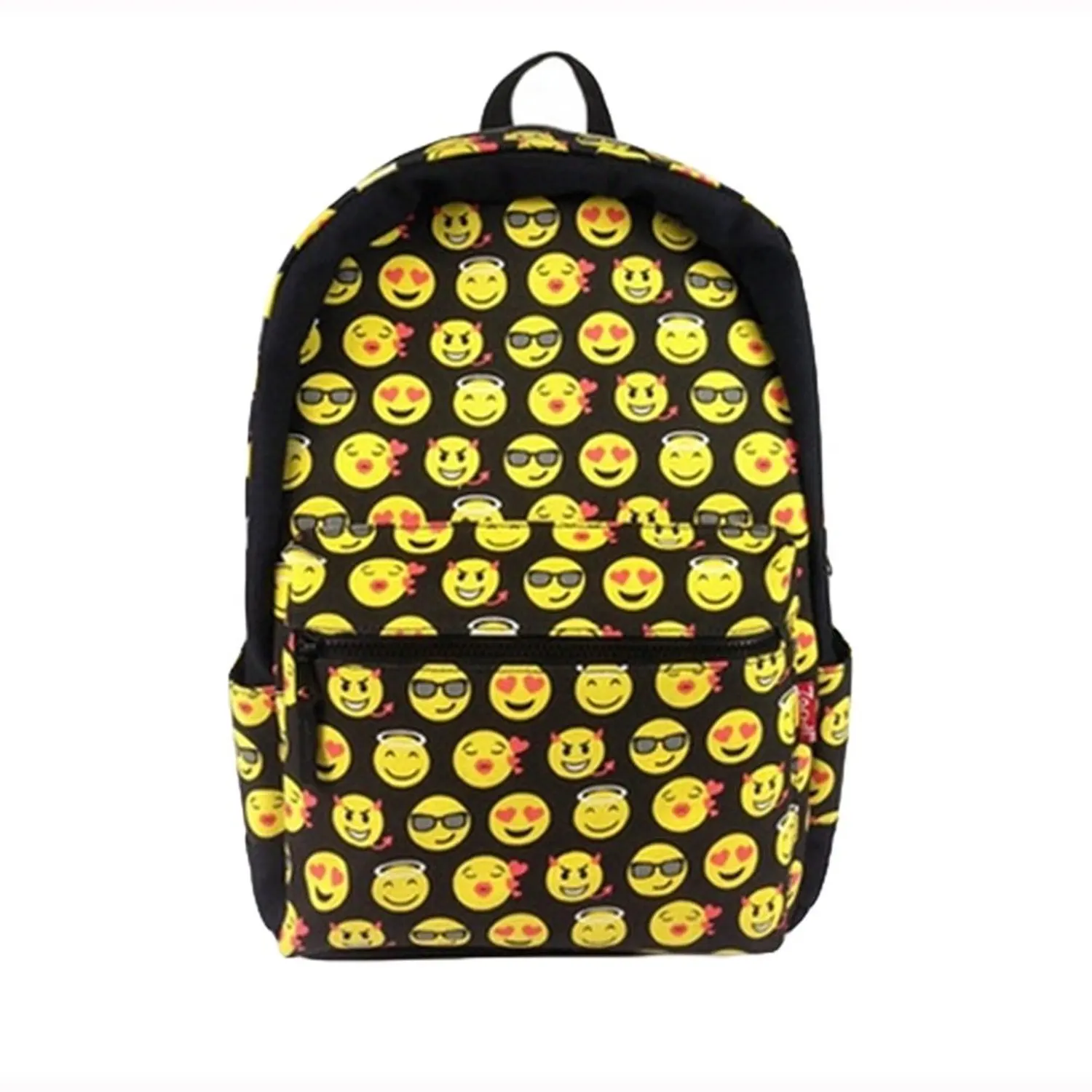 Simple Causal Canvas Cute Smiley Face Backpacks School Backpack for