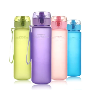 

High capacity 400 ML 560 ML Water Bottles Best seller outdoor sports creative portable plastic space scrub Water Bottle sale 3