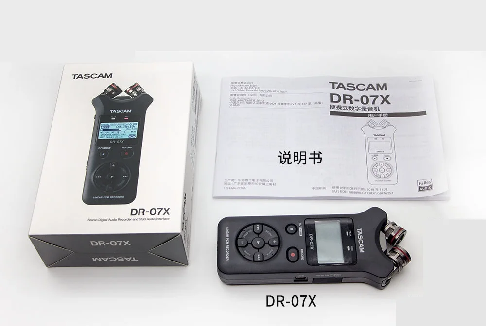 TASCAM DR07X DR-07X Портативный цифровой диктофон для интервью MP3 HD шумоподавление запись ручка USB аудио интерфейс