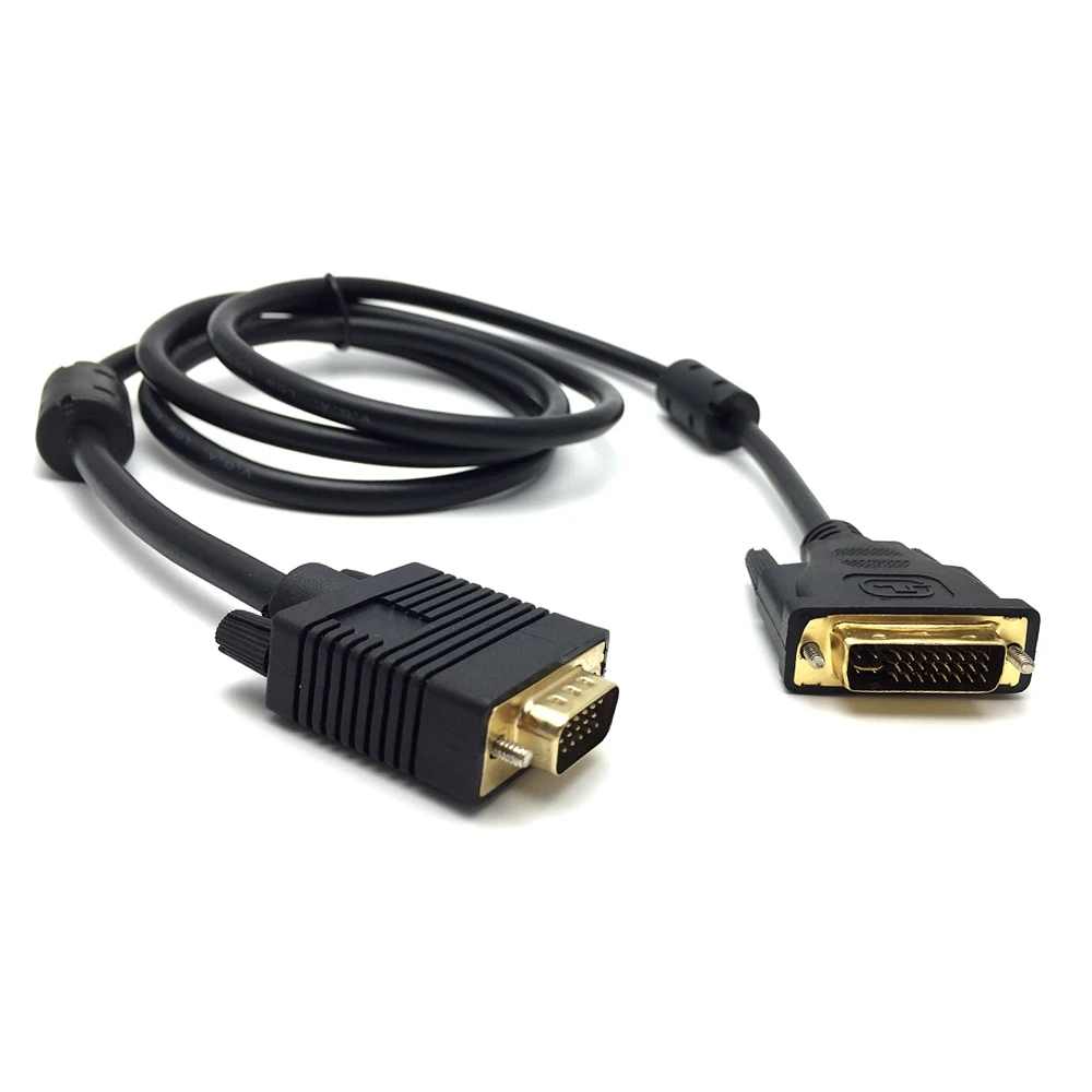 Высокое качество DVI 24+ 5(DVI-I) папа к VGA папа дисплей монитор кабель dvi к vga кабель 0,3 м/1,5 м