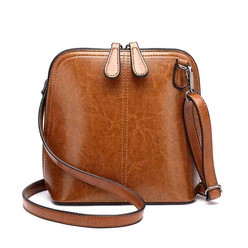 المرأة البسيطة جلد طبيعي أكياس Fasgion الصيف حقيبة كتف امرأة رسول قذيفة حقيبة Crossbody محفظة حقائب يد عالية الجودة