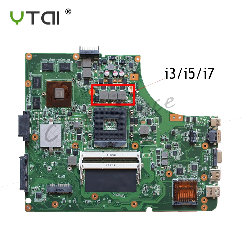 K53SV материнских плат REV: 2 1 GT540M 2G для ASUS A53S K53S X53S P53S K53SC K53SJ K53SM ноутбук motherboardvideo