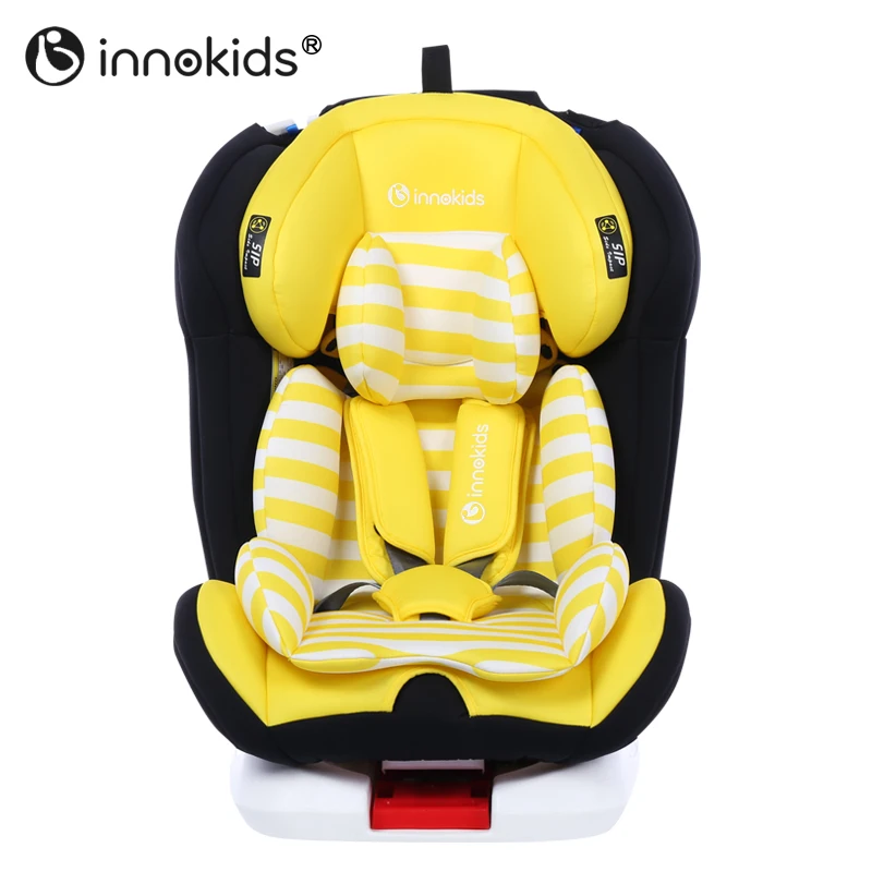 Поворотное на 360 градусов покрытое детское автомобильное сиденье детское автомобильное безопасное сиденье Isofix защелка соединение От 0 до 12 лет Детское сиденье для автомобиля ECE - Цвет: harness yel