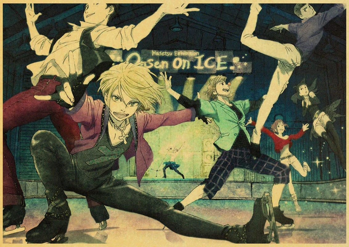 YURI! На льду ретро постер винтажный настенный Декор для дома кафе покраска подарки