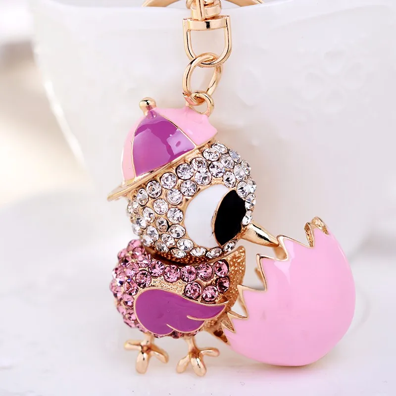 

2018 Fashion Cock Luxury Keychain Key Chain & Key Ring Holder Keyring Porte Clef Gift Men Women Souvenirs Bag Pendant Car S5520