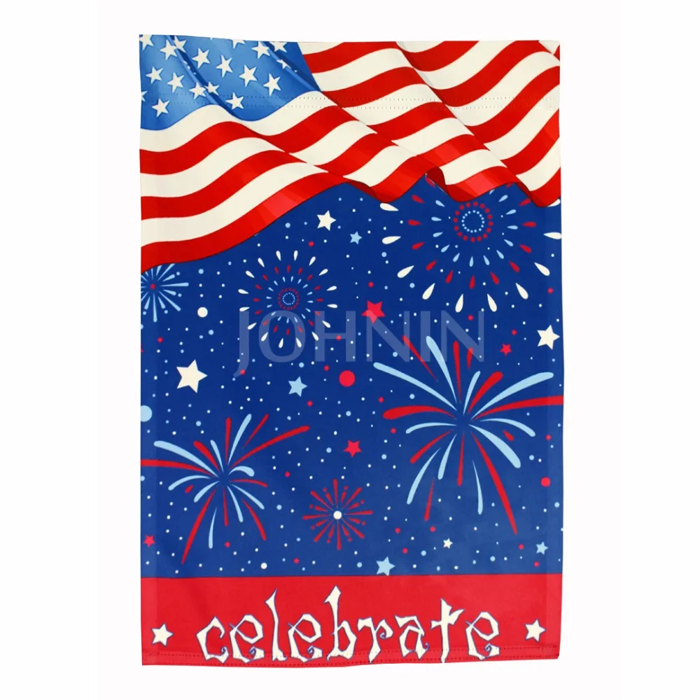 Johnin собственный дизайн праздновать патриотическую независимость фейерверк США День памяти четвертый июля празднование сад флаг