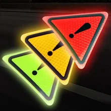 Universal Reflective Stickers Car Bodywork Decorative Paster Motorcycle Triangle Warning Label DIY Reflective Warning Sticker yjzt 12cm 10 7cm danger biohazard sign warning mark personality car sticker reflective motorcycle parts c1 7558