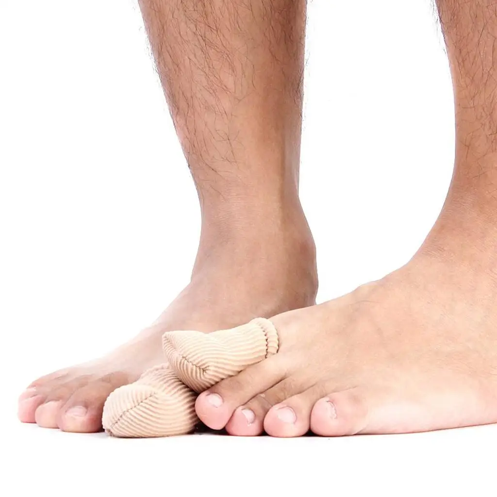 

Sleeves Ribbed Knit Toe Caps Adjustable Cuttable Lined Gel Big Toe Covers L 1Pair