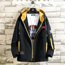 INS/мужская куртка-бомбер с капюшоном, уличная ветровка, Корейская Повседневная Осенняя весенняя куртка, пальто