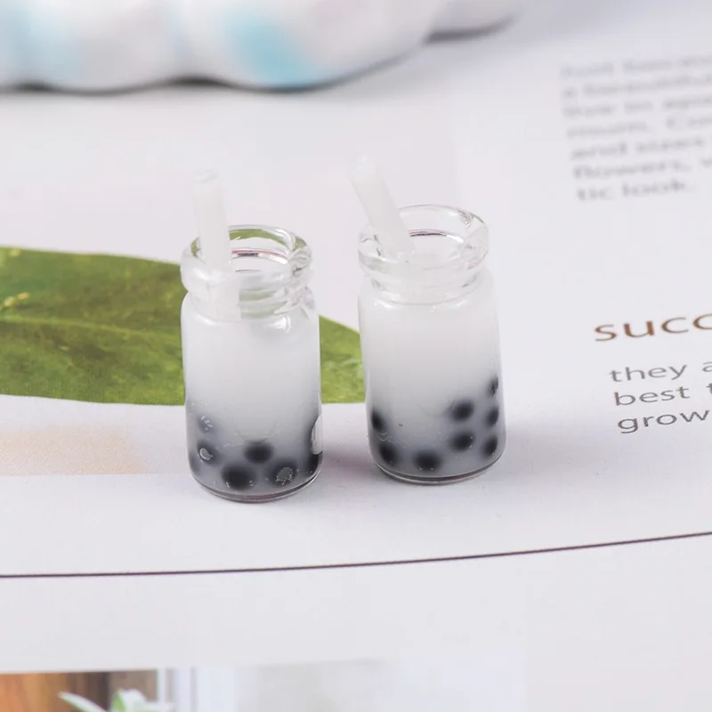 8pcs Tea Coffee Cup Drink Bottle Polymer Slime Charms Modeling Clay DIY Kit Accesorios Box Toy For Children Slime Supplies 6