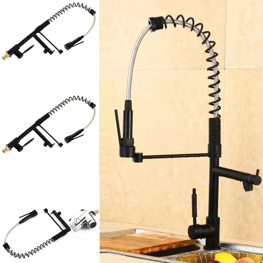 

Durable Water Faucet Single Handle Faucet with Pull 35mm Down Tap Sprayer for 0-100C 2.468Kg Black Kitchen