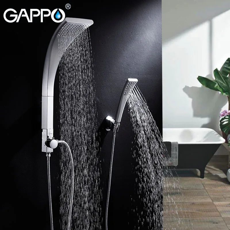 

GAPPO bathroom shower faucet rain Waterfall wall bath shower tap bathtub mixer shower head ABS Panel Sanitary Ware Suite GA2414