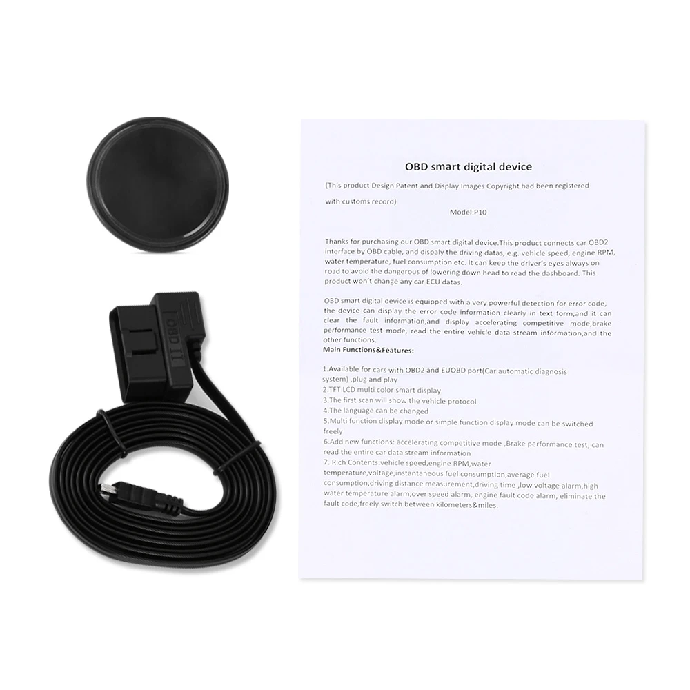 Obd smart digital meter head up display p10 инструкция на русском языке