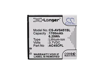 

Cameron Sino High Quality 1700mAh Battery AC45CPL, AL45CPL for Archos 45c Platinum, 45c Platinum 6, For Highscreen Zera S