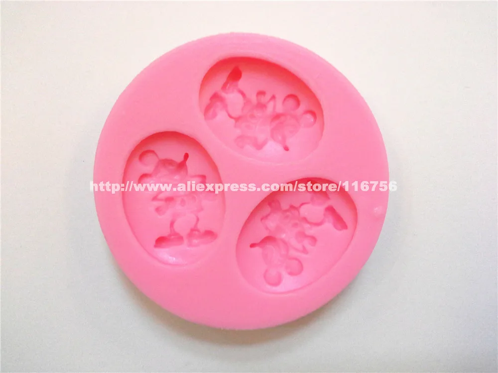 

New! Free Shipping 3-Mouse Boy Shaped Silicone Mini Mold Cake Decoration Fondant Cake 3D Mold Food Grade Silicone Mould 251