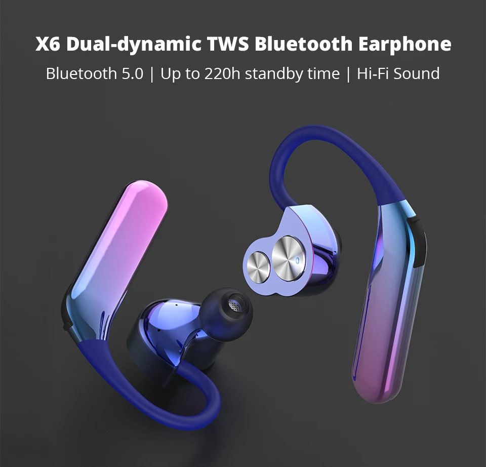 Mpow X6 TWS Bluetooth 5,0 наушники стерео HIFI Звук Наушники с 220H Playtime беспроводные наушники для Xiaomi смартфон игры