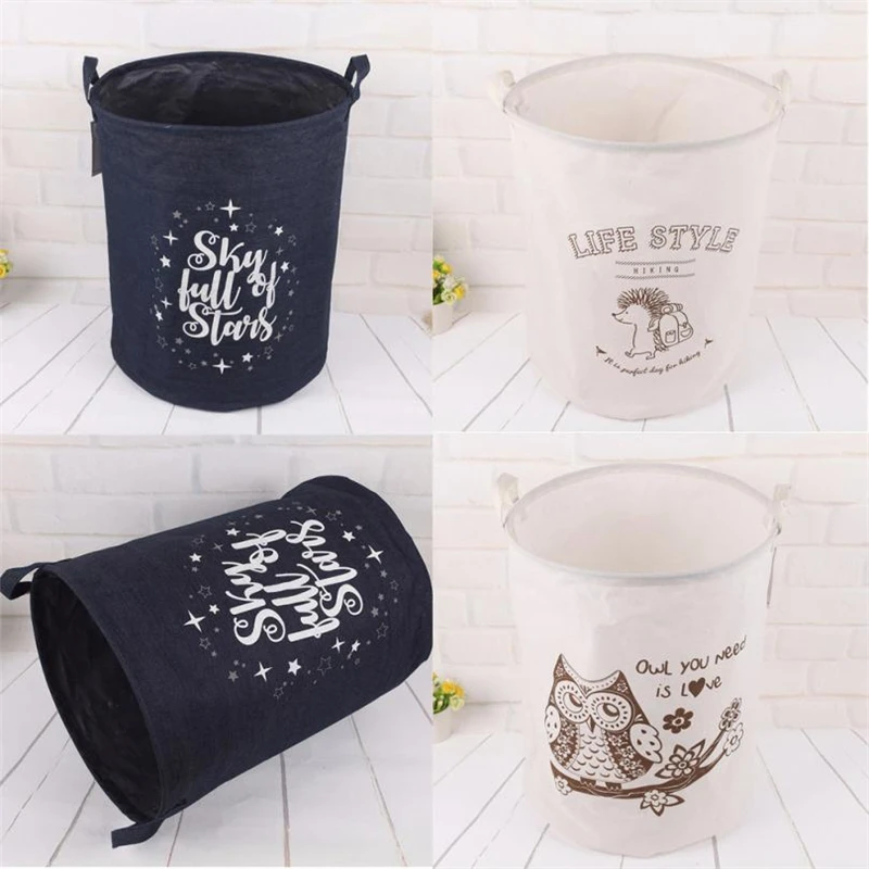 Waterproof Canvas Sheets Laundry Clothes Laundry Basket Storage Basket Folding Storage Box Wear-resistant Home Tool C0326#30    18