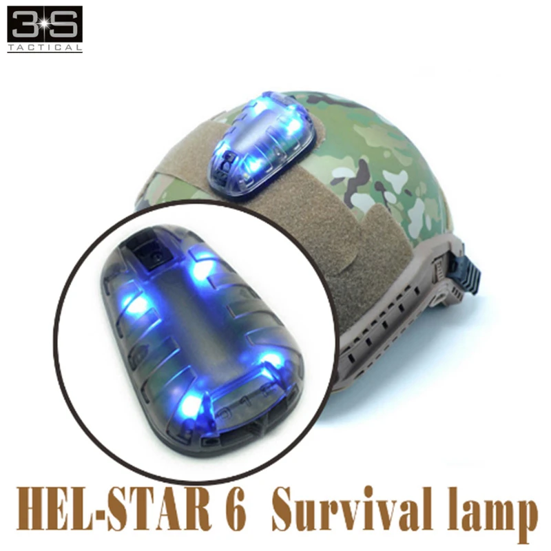 Фонарик Охотного оружия шлем свет HEL STAR 6 сигнал зеленый красный ИК свет с волшебной лентой водонепроницаемый страйкбол быстро фонари для шлемов