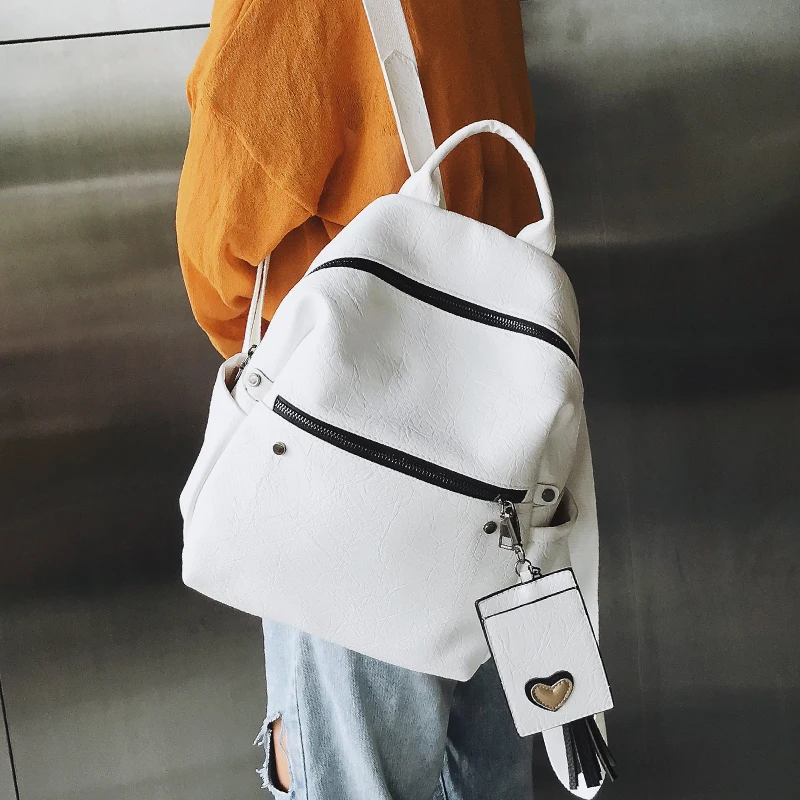 

NEW Luxury Famous Brand Designer Women PU Leather Backpack Female Casual Shoulders Bag Teenager School Bag Fashion Women's Bags