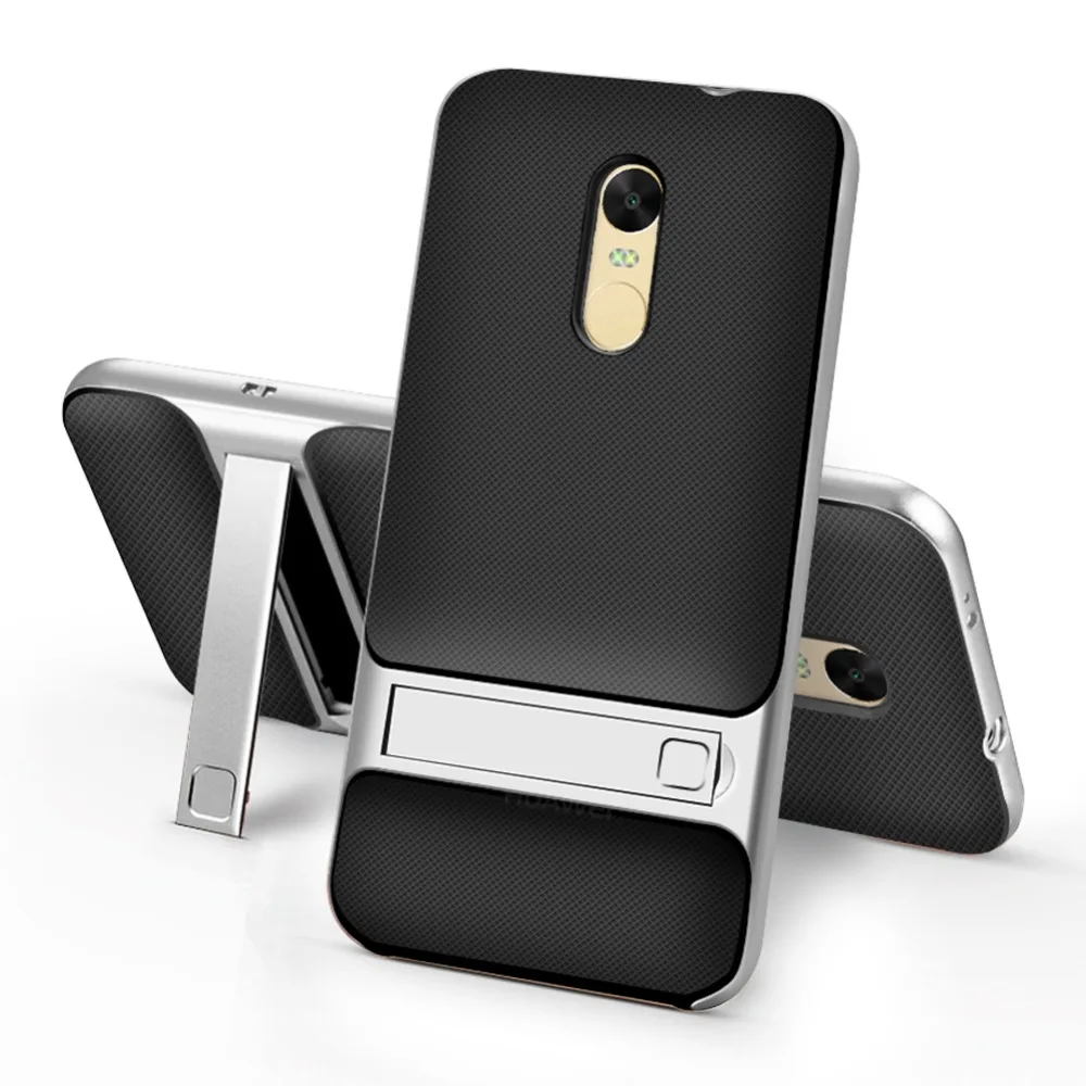 PC TPU 360 Защитный тонкий гибридный двойной слой с подставкой Чехол для Xiaomi Redmi Note
