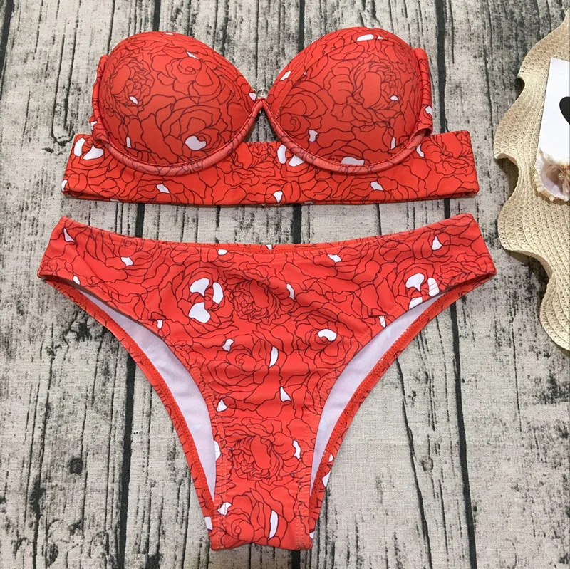 sexy leopard bikinis 2019 women swimwear women bandage swimsuit push up bathing suit maillot de bain femme thong biquinis