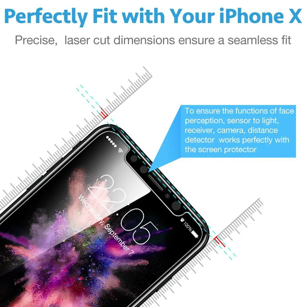 2 шт. пленка для iPhone XS MAX XR X 8 7 6 6S Plus 5 5S 4S SE закаленное стекло Защита экрана для iPhone 5,8 6,1 6,5 дюймов чехол