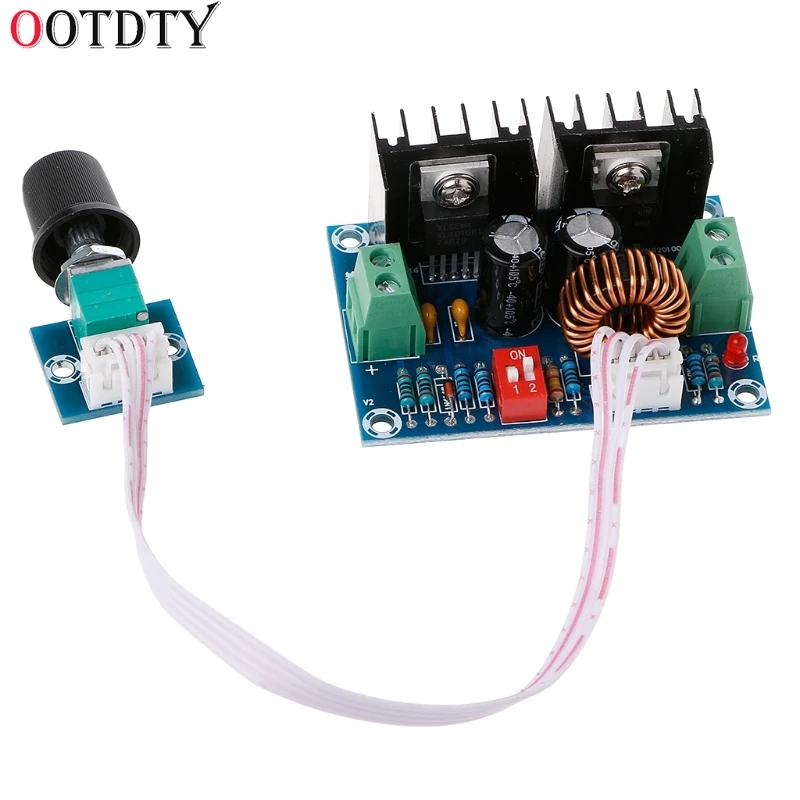 

OOTDTY DC-DC voltage regulator module 200W XL4016 step-down buck module high power 8A with external potentiometer