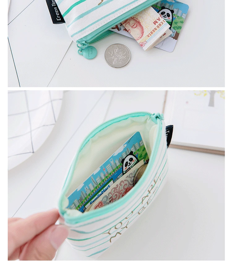 Креативный милый кошелек для монет с буквенным принтом, Холщовый мини-кошелек для монет для детей, женский простой пакет ключей, маленький мешочек