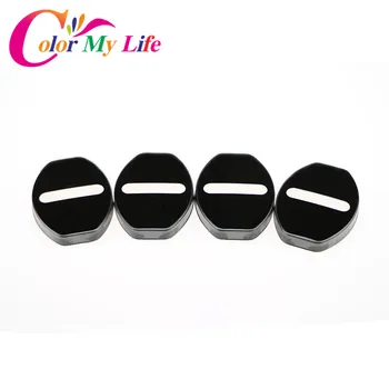 

Color My Life Car Styling Car Door Lock Cover Protector Sticker For VW GOLF 5 6 7 Tiguan POLO CC Passat B5 B6 New Jetta Magotan