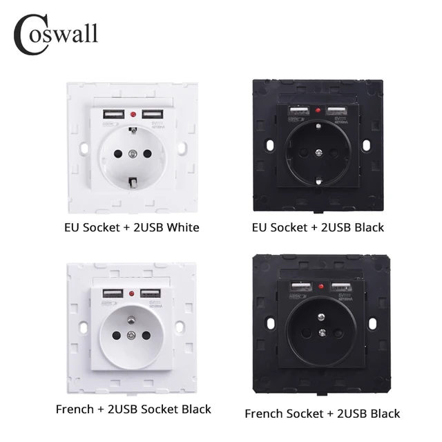 Coswall podwójny port ładowania usb 5V 2 1A wskaźnik LED 16A francuski ścienne gniazdo zasilające panel ze stali nierdzewnej szary czarny biały złoty tanie i dobre opinie Plac Standardowy uziemienie Brak Stojący Styl Z Portami USB CS-X2-FR-2U-B W G GR 86mm*86mm Domy ogólnego przeznaczenia Coswall podwójny port ładowania usb 5V 2 1A wskaźnik LED 16A francuski ścienne gniazdo zasilające panel ze stali nierdzewnej szary czarny biały złoty tanie i dobre opinie Plac Standardowy uziemienie Brak Stojący Styl Z Portami USB CS-X2-FR-2U-B W G GR 86mm*86mm Domy ogólnego przeznaczenia