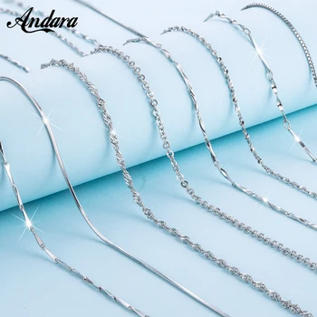 

Authentic 100% 925 Sterling Silver Jewelry Necklace With Chain 45cm for Women/Girl Fine Jewelry Wholesale