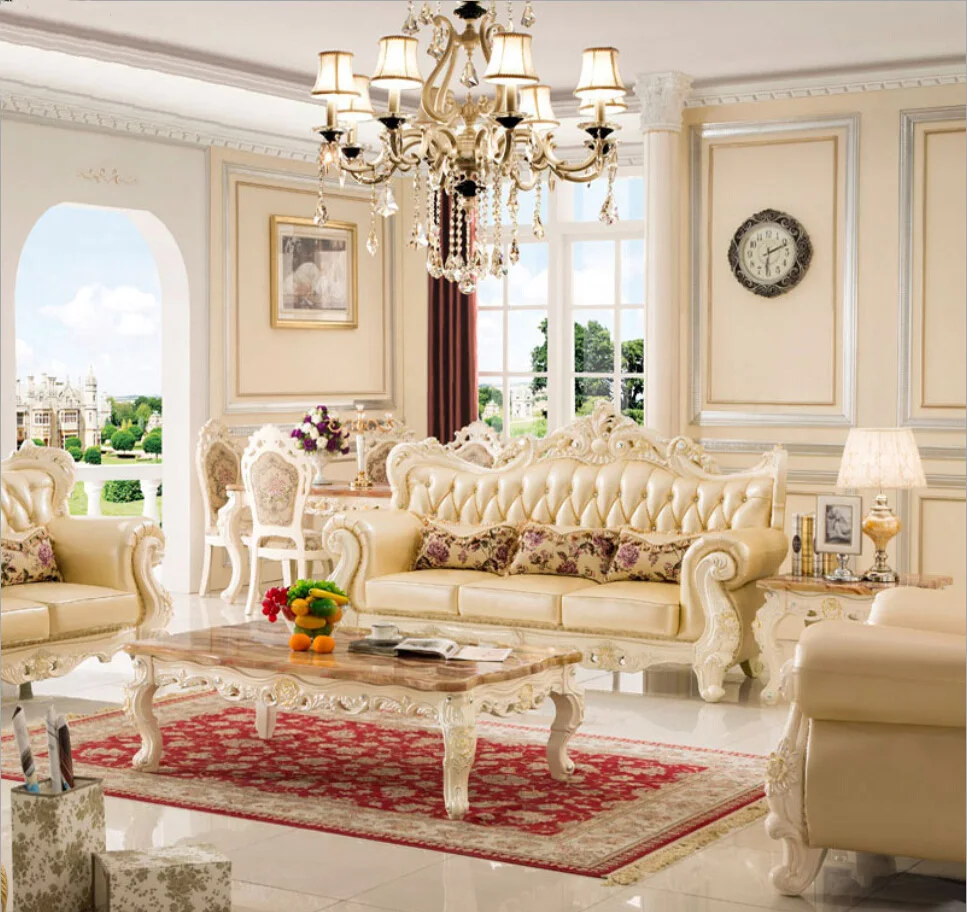 Online kopen wholesale koe lederen sofa uit china koe lederen sofa ...