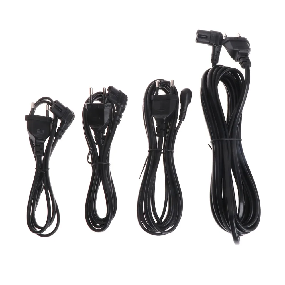 

1/2/3/5m 2 Pin Euro Plug to Right Angle Turn Left Figure 8 C7 Plug Power Cable