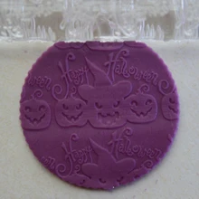 Антипригарный счастливый Хэллоуин шаблон Скалка акриловая скалка для выпечки трафарет для выпечки инструмент для украшения выпечки помадное тесто ролик