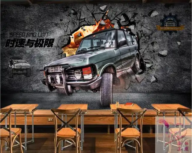 Us 10 15 38 Off Custom Photo Wallpaper Retro 3d Car Wallpaper Theme Ktv Bar Personality Restaurant Bedroom Living Room Hotel Wallpaper Mural In