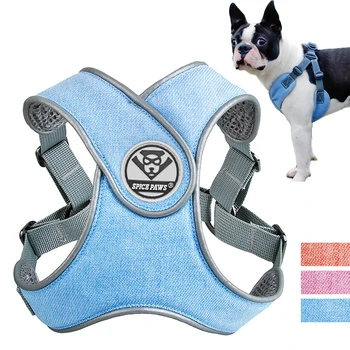 

No-pull Dog Harness Reflective Soft Mesh Dog Harness Vest Breathable Step-in Pet Harness For Small Medium Large Dogs Pitbull